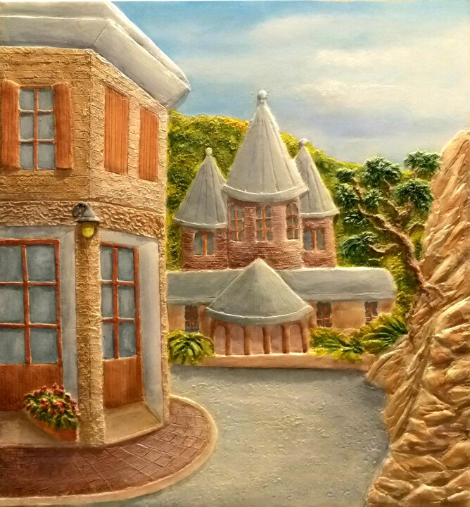 quartier français Painting, 16.9x15.4 in