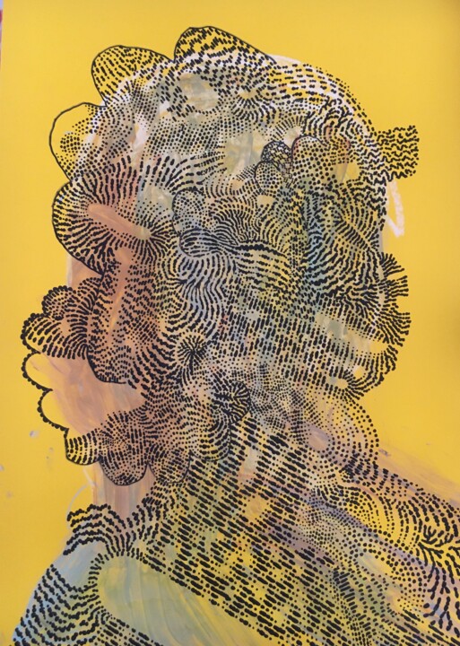 제목이 "Paréidolie II"인 그림 Eric Boisseau로, 원작, 잉크