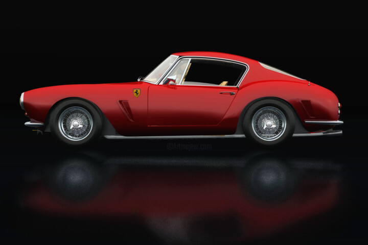 Ferrari 250 GT SWB Berlinetta Lateral View 数字艺术