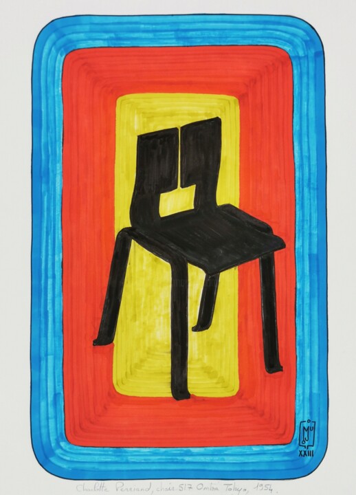 Perriand 517 Ombra Tokyo Drawing, 16.5x11.7 in