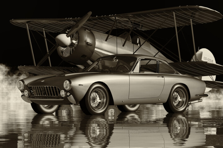 The Design of the Ferrari 250GT Lusso in 1963 Is Timeless 数字艺术