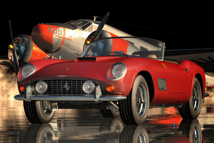 Ferrari 250GT Spyder California in the Year 1960 数字艺术