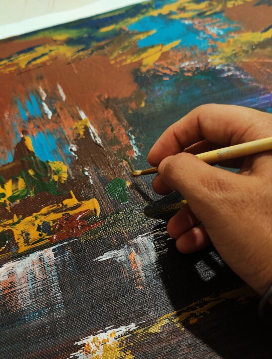 Steps of the making of the work