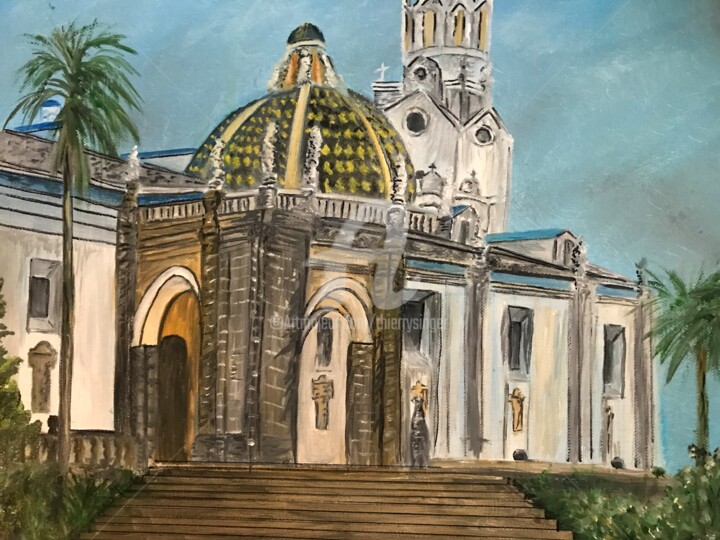 QUITO ville des rêves 绘画, 15.8x21.7 in