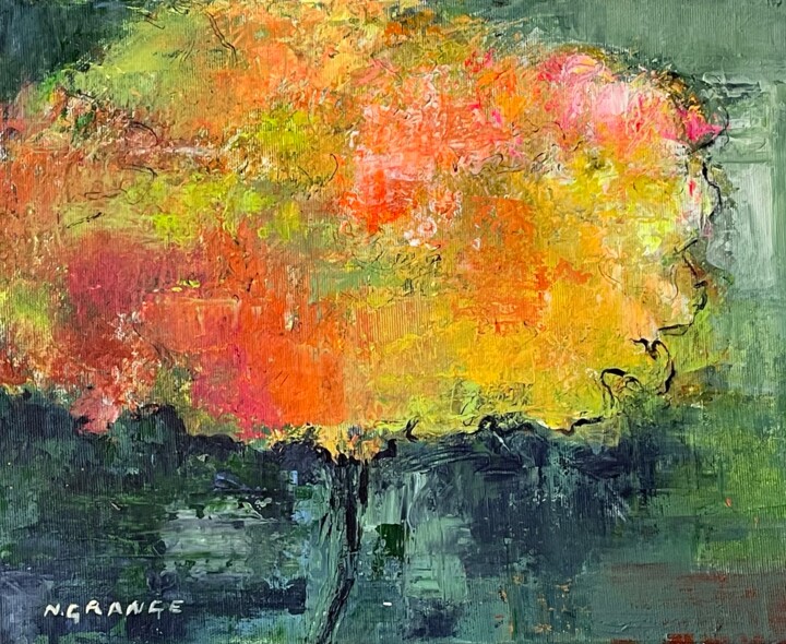 mon abricotier 1 绘画, 13x16.1 in