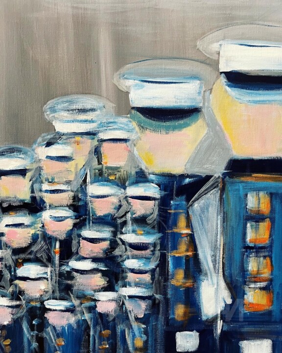 Étrange perspective 绘画, 21.7x17.7 in