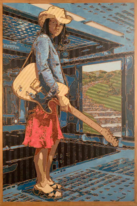 Pittura intitolato "Your Stairway Lies…" da Allen Halsey Halsey, Opera d'arte originale, Acrilico
