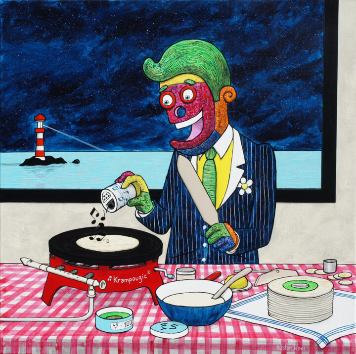 Krampouzik 绘画, 31.5x31.5 in
