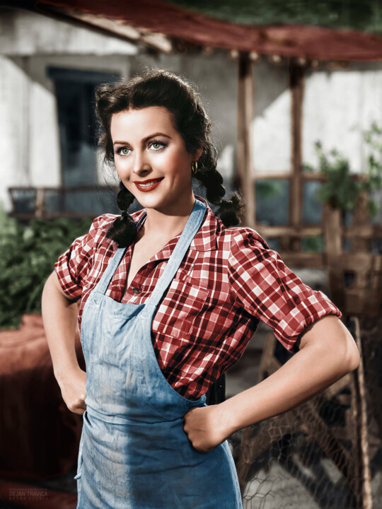 Hedy Lamarr as Dolores Sweets Ramirez in Tortilla flat 1942. 摄影