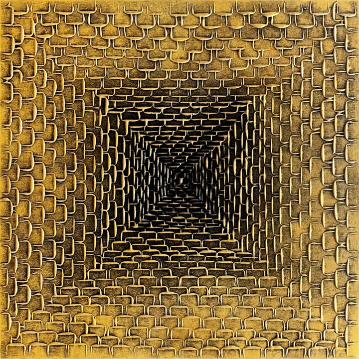 Golden Way 绘画, 31.5x31.5 in