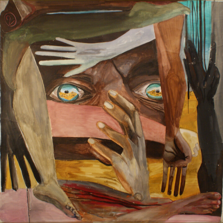 Migrants 绘画, 39.4x39.4 in