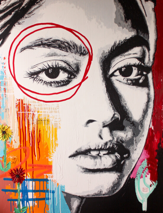 Cercle Vertueux 绘画, 45.7x35 in