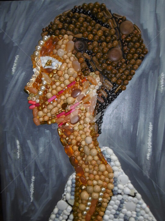 Peinture intitulée "Portrait d ' après…" par Brigitte Barcelo, Œuvre d'art originale, Acrylique