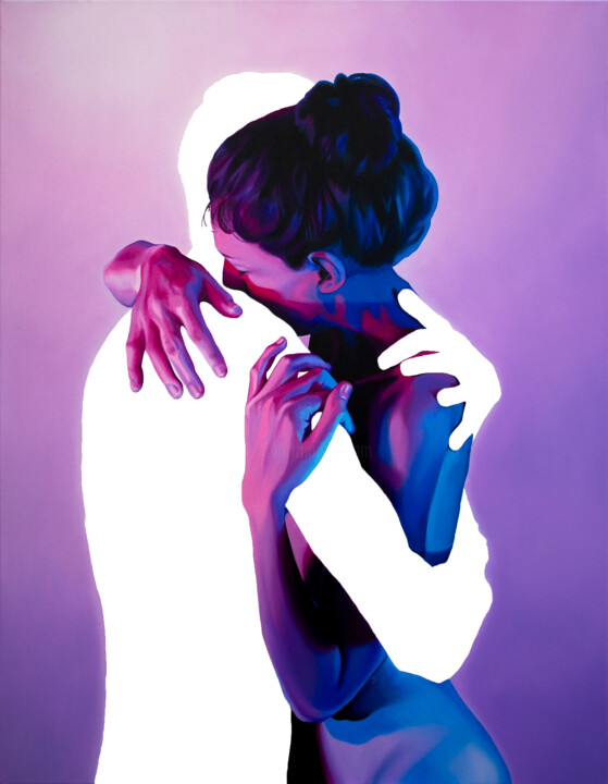 Into my arms 绘画, 35.4x27.6 in