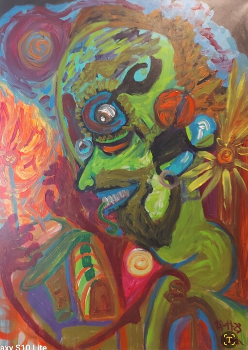GENTE EXTRAÑA 绘画, 39.4x28.7 in