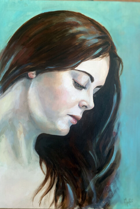 Silence of the Soul 绘画, 18.9x14.2 in
