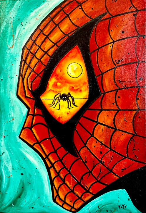 Inside Spiderman 绘画, 19.7x13.8 in