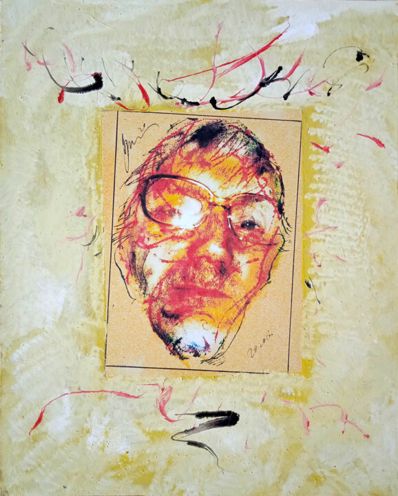 Painting titled "автопортрет   self-…" by Dima Dima Vil Ms Wilms (Rok Zivopisec Rock Painter), Original Artwork, Acrylic