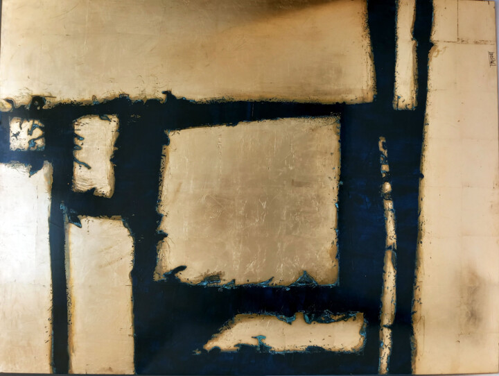 Painting titled "abstraction géometr…" by Elie D'Oleron, Original Artwork, Acrylic