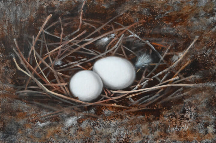 Original painting "The nest" 绘画, 5.1x7.1 in