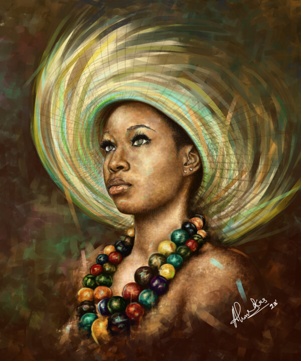 Painting titled "Maverick" by Hameed Kasumu, Original Artwork, Digital Painting