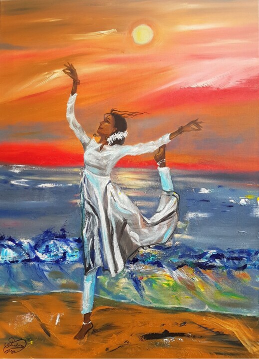 Sunset dancer 绘画, 27.6x19.7 in