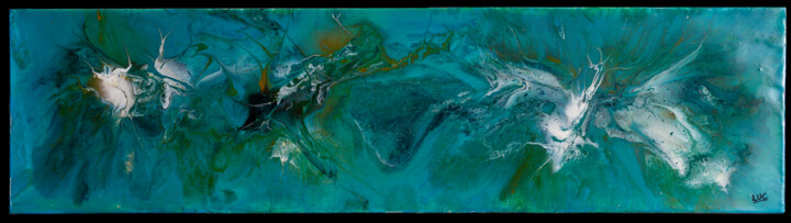 Peinture intitulée "Prise de vue satell…" par Luc Martin (lucart), Œuvre d'art originale, Bombe aérosol Monté sur Châssis en…