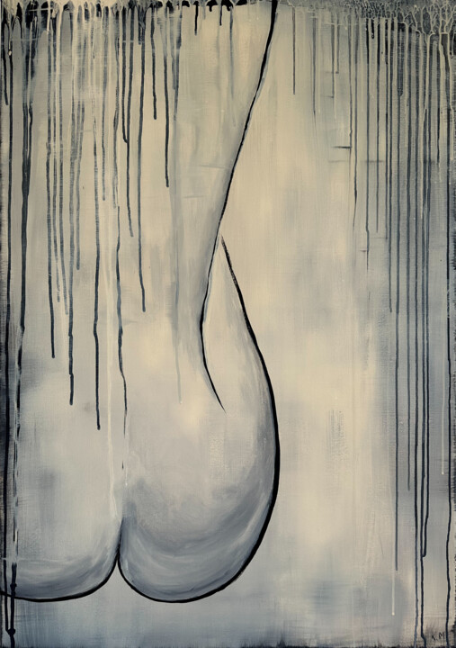 Sensual Lines Silhouette 绘画, 39.4x27.6 in