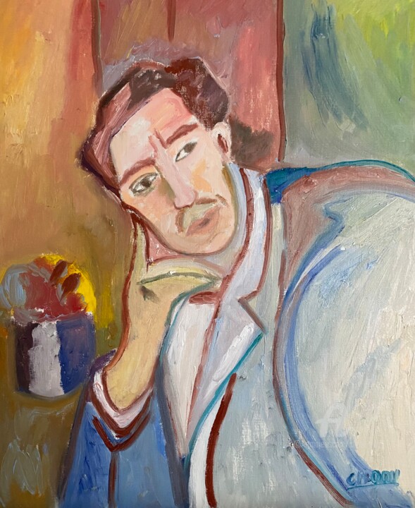 "De Munch à Munch" 绘画, 18.1x15 in