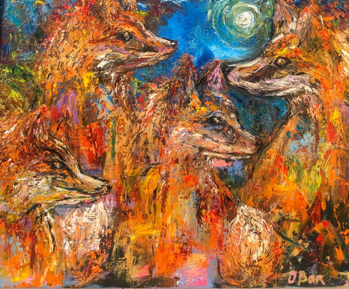 Painting titled "Dzenko" by O. Bar, Original Artwork, Oil