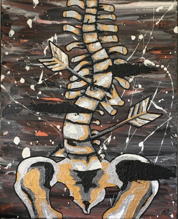 Odieuses Ondulations 绘画, 18.1x15 in
