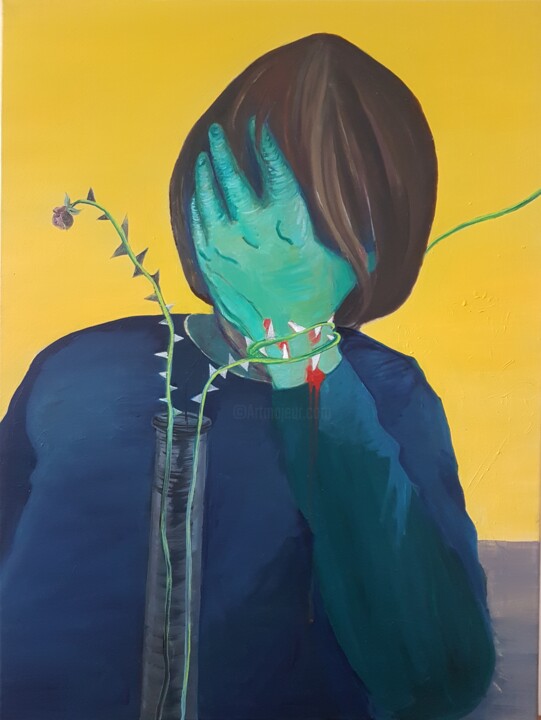 Melancholic 绘画, 31.5x23.6 in