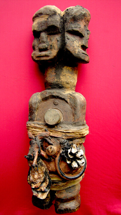voodoo # 47 雕塑, 18.5x5.5 in