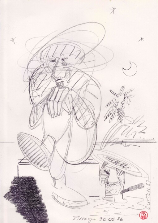 The Melancholy Assassin 图画, 11.8x7.9 in