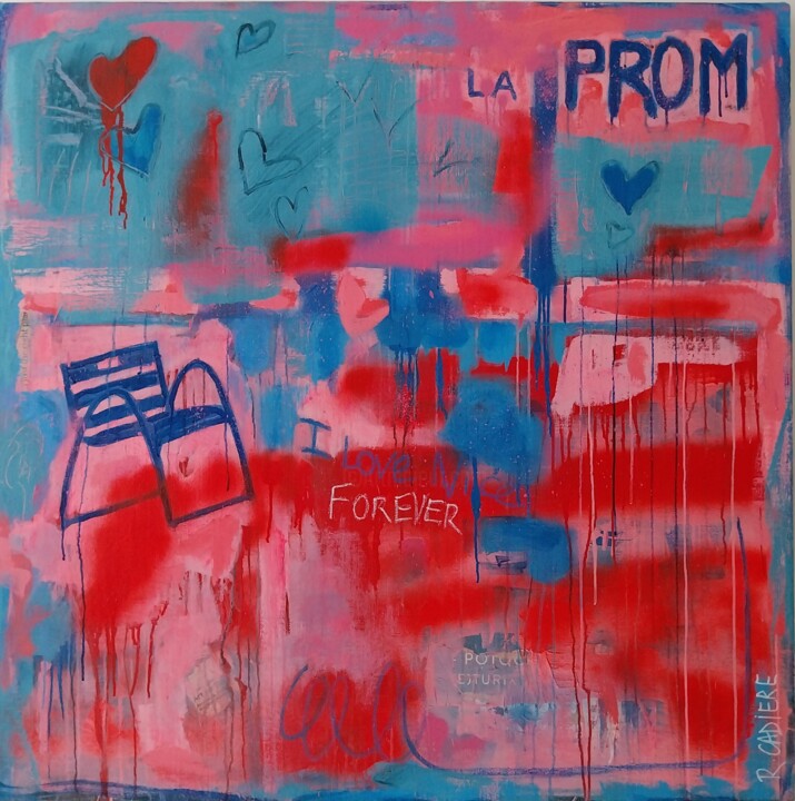 I Love Nice 绘画, 47.6x47.6 in