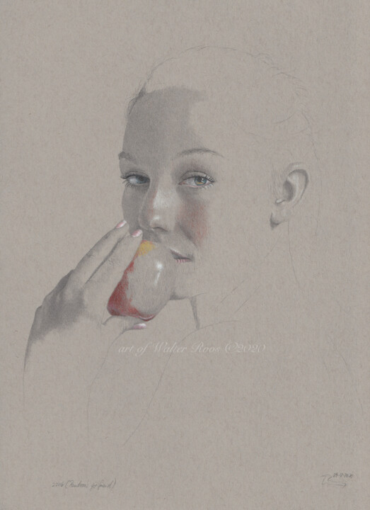 "Pandora's girlfriend (22:19)" 图画, 11.9x8.6 in