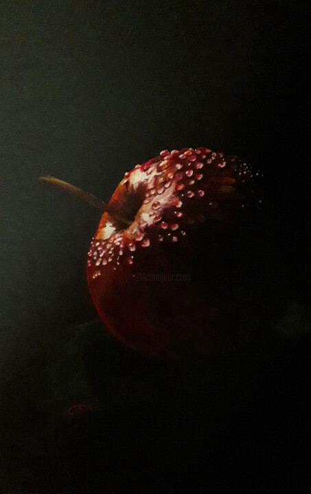 gouttes 绘画, 13x8.3 in