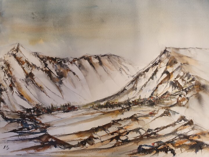Somewhere in Homeland 绘画, 22.1x29.9 in
