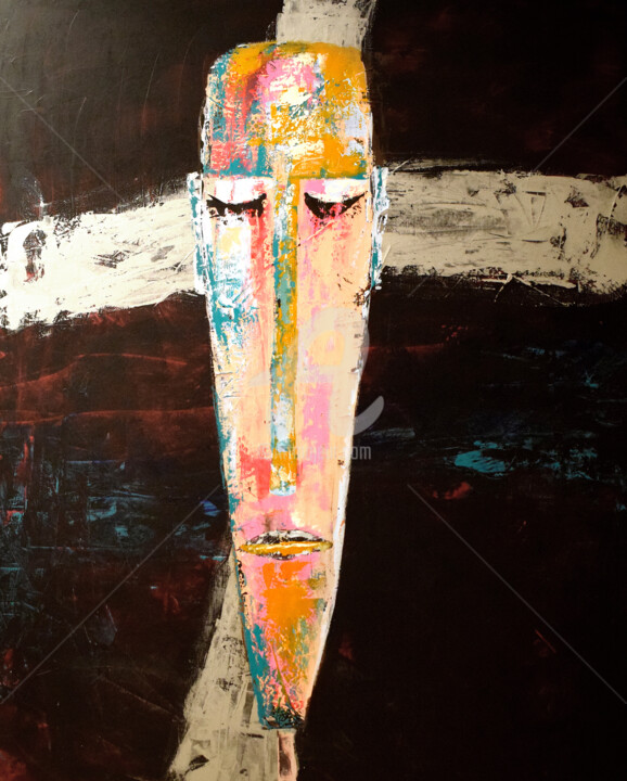 Painting titled "Portrait 08" by Eugen Dick, Original Artwork, Acrylic