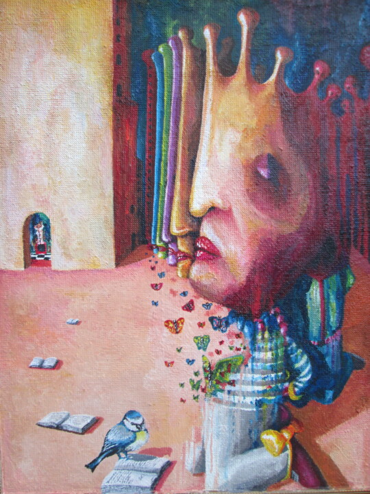 L'étroit couloir des menottés 绘画, 27.6x21.7 in