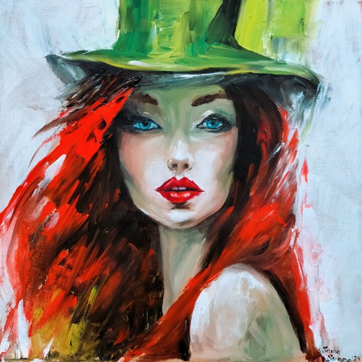 Irish Girl 绘画, 11.8x11.8 in