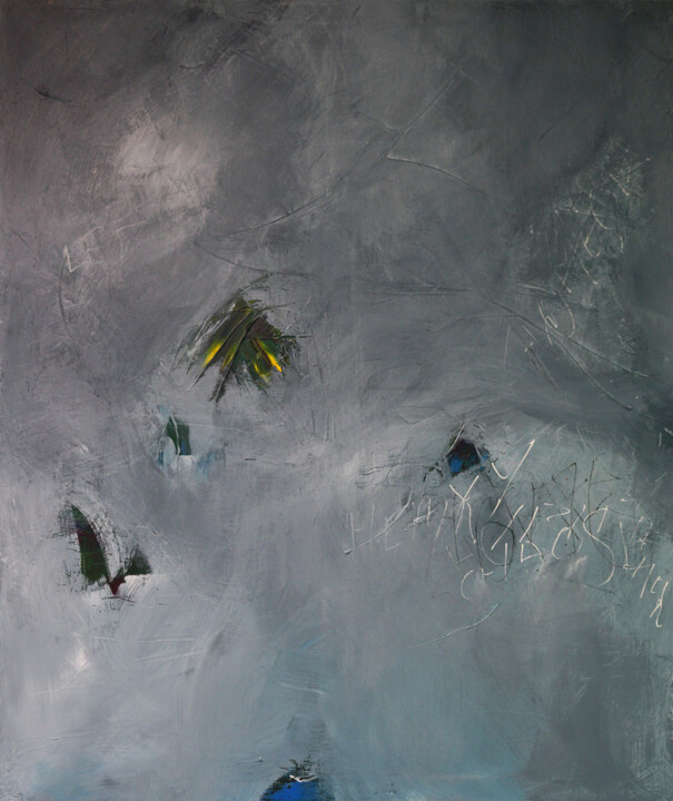 Malerei mit dem Titel "SURFACE N°24 "Chaos"" von Michel Boucharinc, Original-Kunstwerk, Acryl Auf Keilrahmen aus Holz montie…