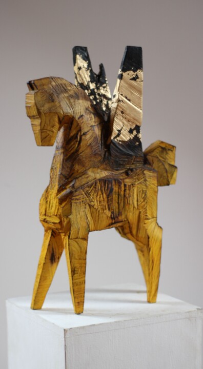 Z CYKLU KONIKI BESKIDZKIE BUREGO: WIERZBOWY KONIK III 雕塑, 15.8x9.8 in