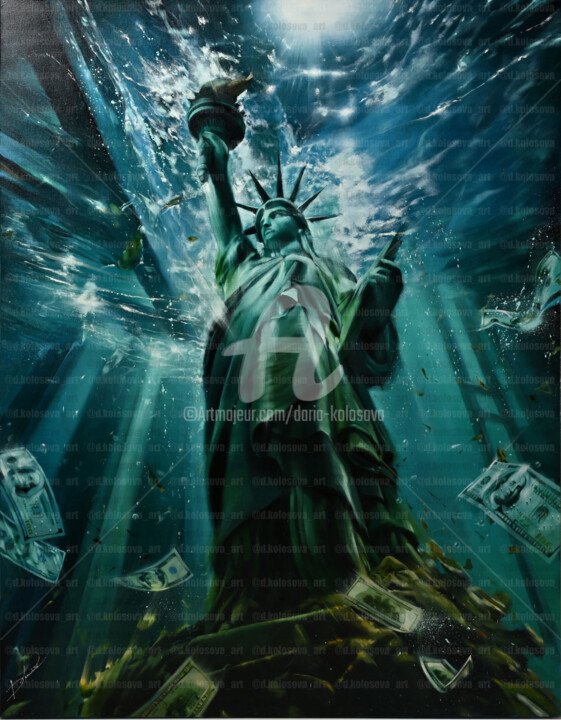 The Statue Of Liberty Painting, 78.7x63 in