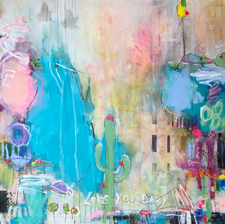 Love You, Baby No.1 绘画, 39.4x39.4 in