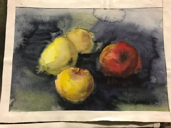 Pommes 绘画, 8.3x11.7 in