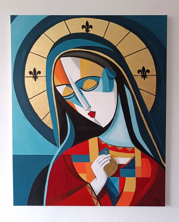 Le sacré cœur de Marie 绘画, 39.4x31.9 in