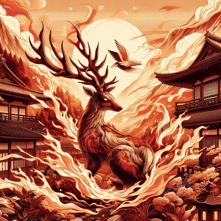 La colère du roi cerf 数字艺术