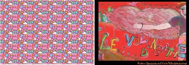 Dessin intitulée "Le vol d'Agathe" par Emilie Teillaud, Œuvre d'art originale