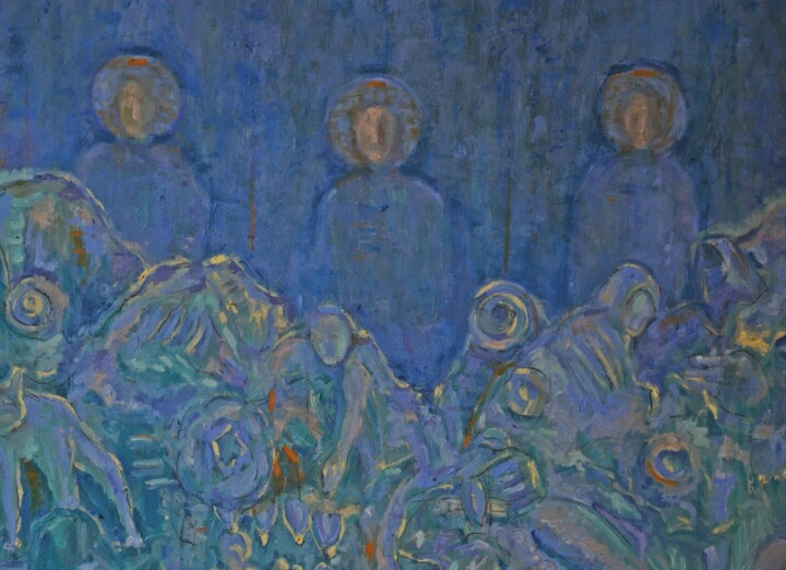 Malerei mit dem Titel "Limbo" von Andrea Aleksic, Original-Kunstwerk, Öl